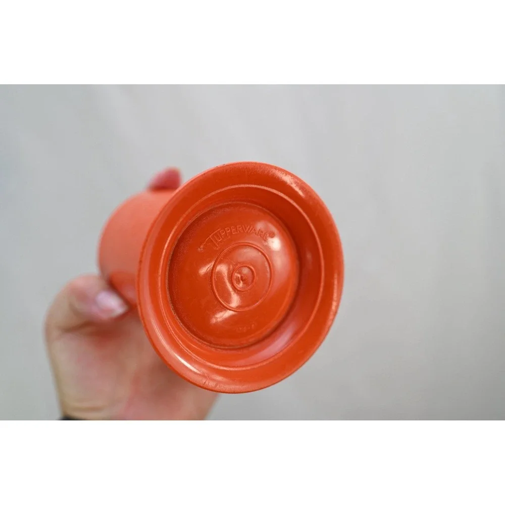 Vintage Tupperware Orange Flower Footed Bell Little Diner Sippy Cup 1318 NO LID